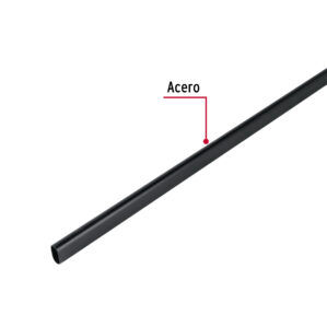 Tubo ovalado cromado para closet de 3m dimetro 1" Negro Mate