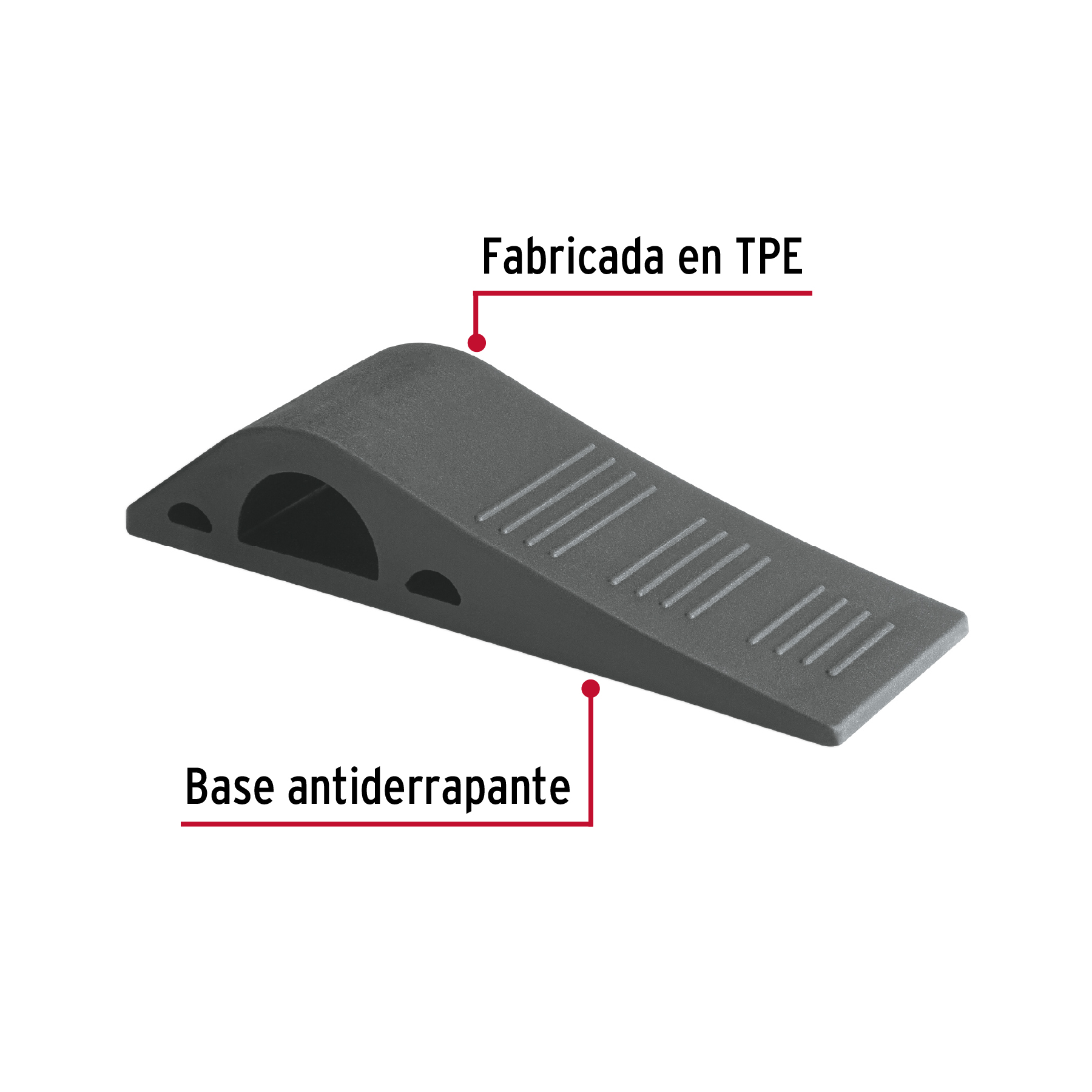 Tope de hule para puerta de 12 cm