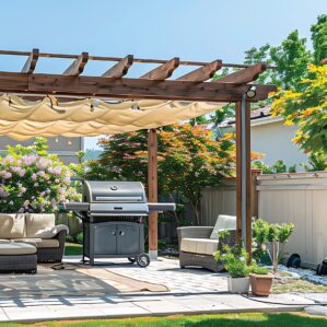 Toldo Sombra raschel beige de 4x3m 80% de sombra