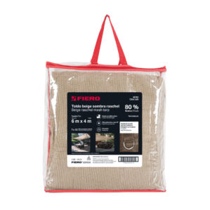 Toldo Sombra raschel beige de 6x4m 80% de sombra