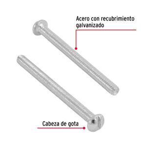 Tornillo tipo estufa 1/8 x 1-1/2" bolsa con 300 pzas