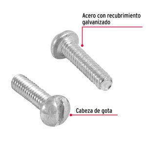 Tornillo tipo estufa 1/8 x 1/2" bolsa con 700 pzas