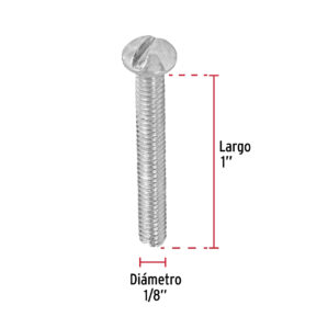 Tornillo tipo estufa 1/8 x 1