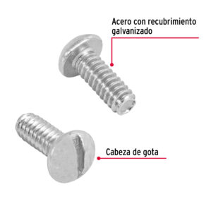 Tornillo tipo estufa, 3/16 x 1/2", bolsa con 300 pzas