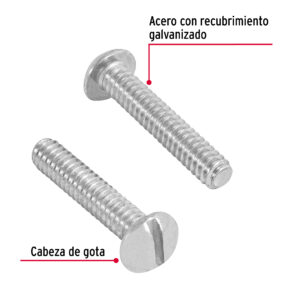 Tornillo tipo estufa, 3/16 x 1", bolsa con 200 pzas