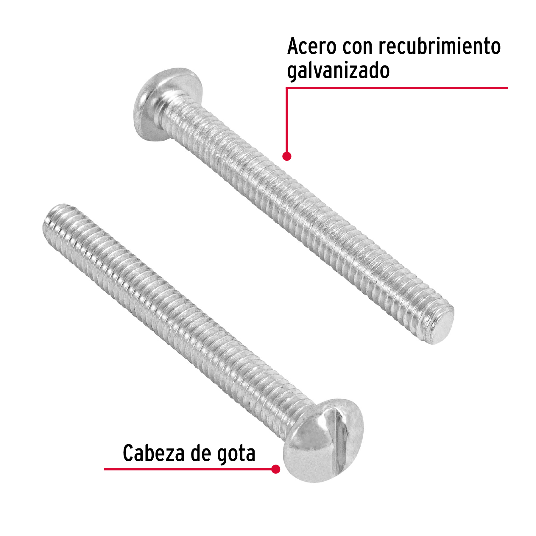 Tornillo tipo estufa, 5/32 x 1-1/2", bolsa con 200 pzas