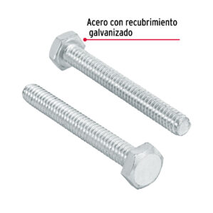 Tornillo tipo maquina 1/4x2" bolsa con 60 pzas