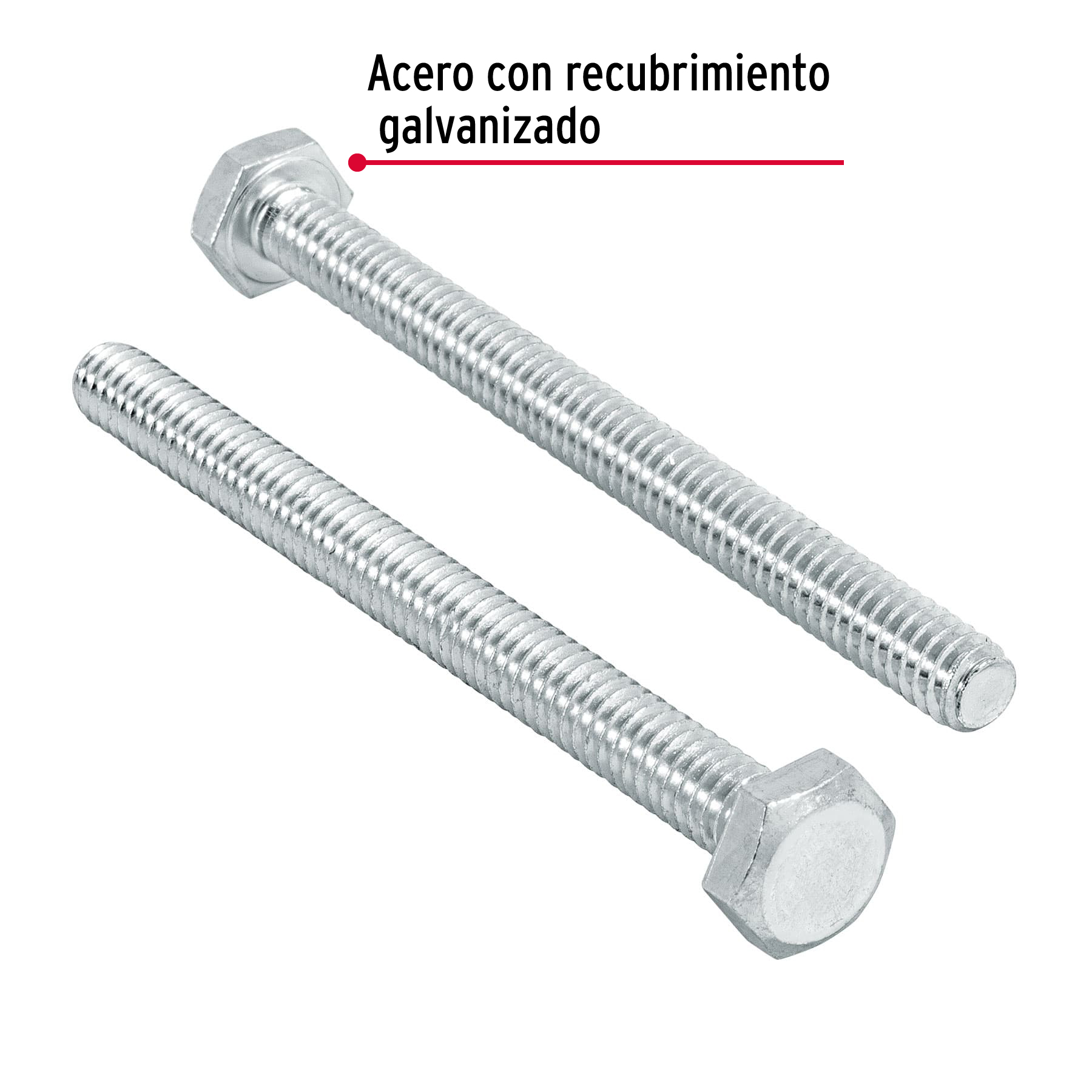Tornillo tipo maquina, 1/4 x 3", bolsa con 50 pzas
