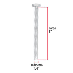 Tornillo tipo maquina, 1/4 x 3