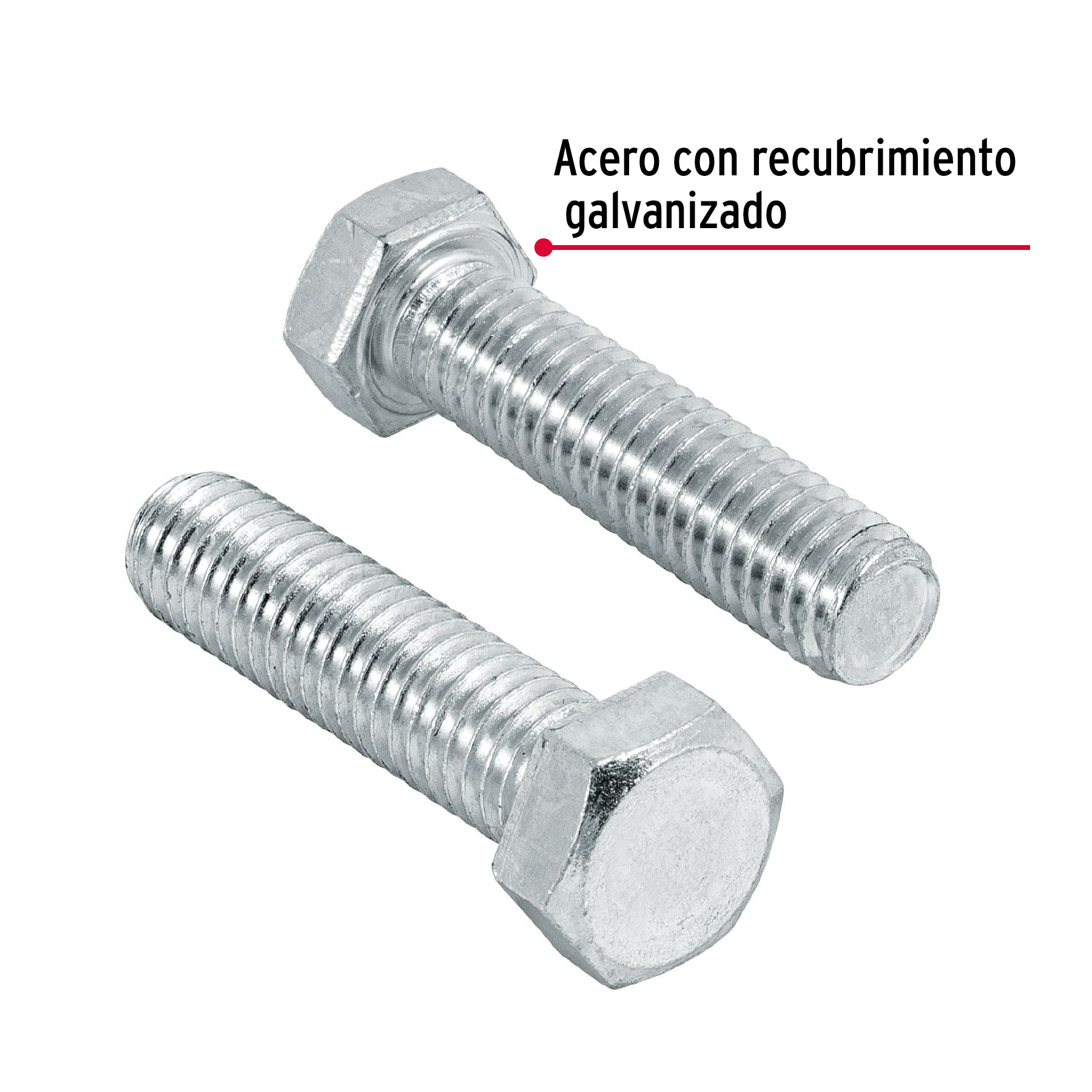 Tornillo tipo maquina, 3/8 x 1-1/2", bolsa con 70 pzas