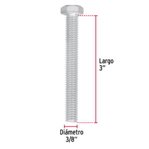 Tornillo tipo maquina, 3/8 x 3