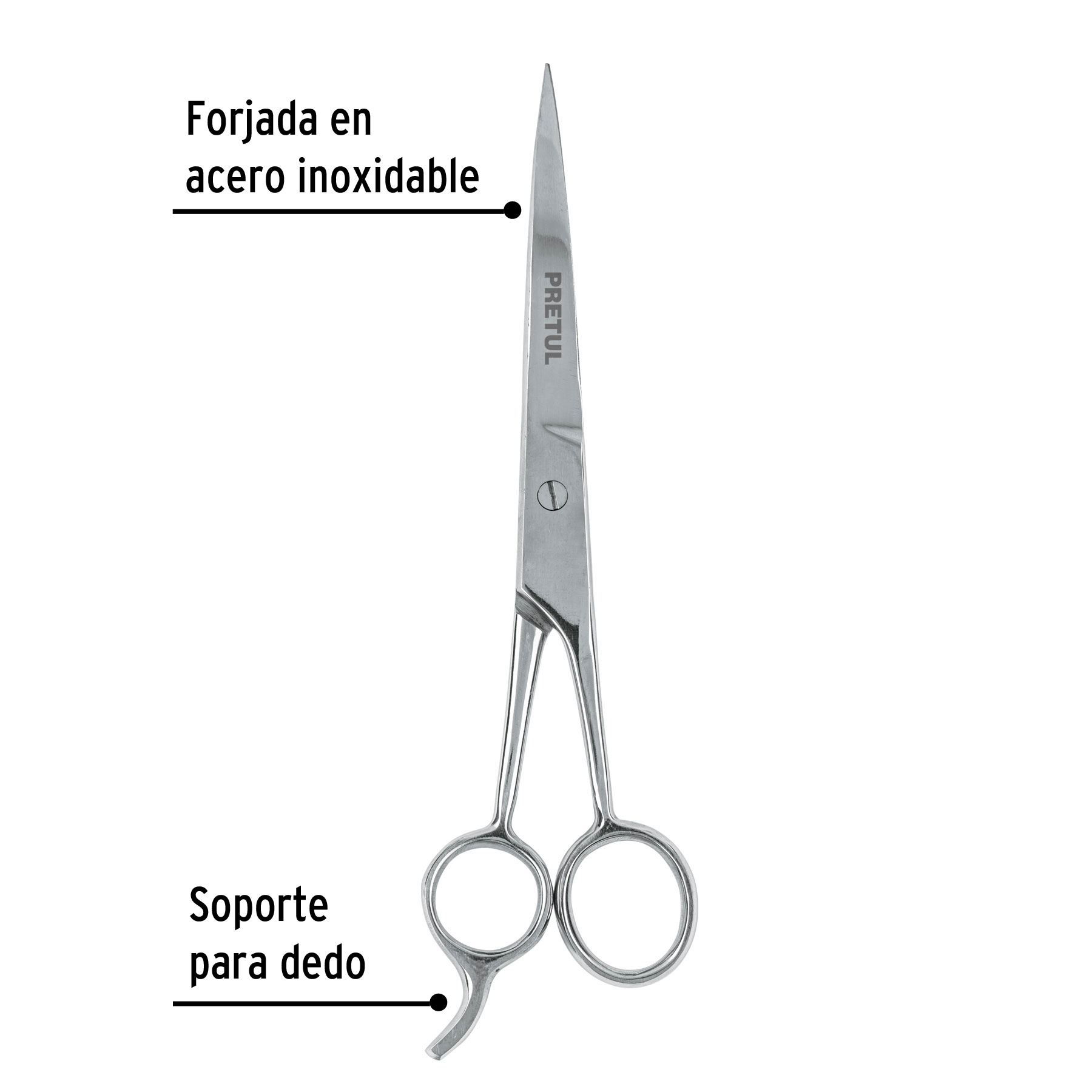 Tijera para estilista Cabello con gancho de 7-1/2"