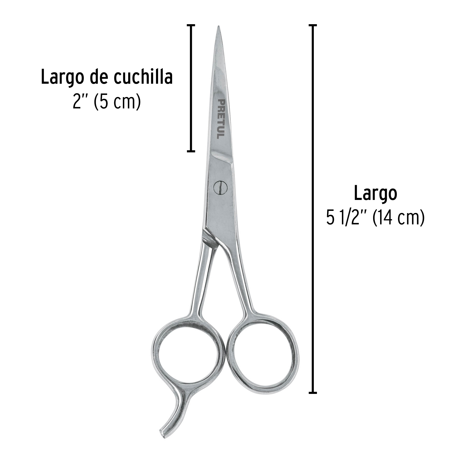 Tijera para estilista Cabello con gancho de 5-1/2"