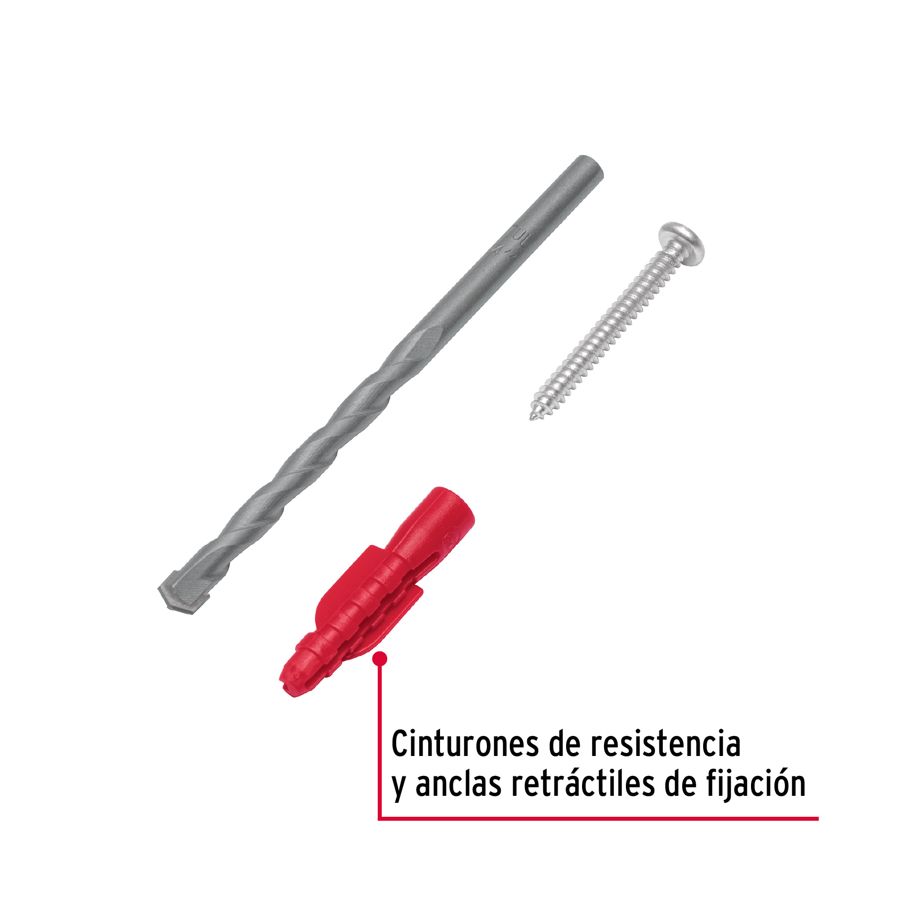 Kit de 20 taquetes 1/4" con pijas #8 y broca
