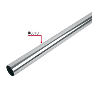 Tubo redondo cromado para closet de 3m dimetro 1"