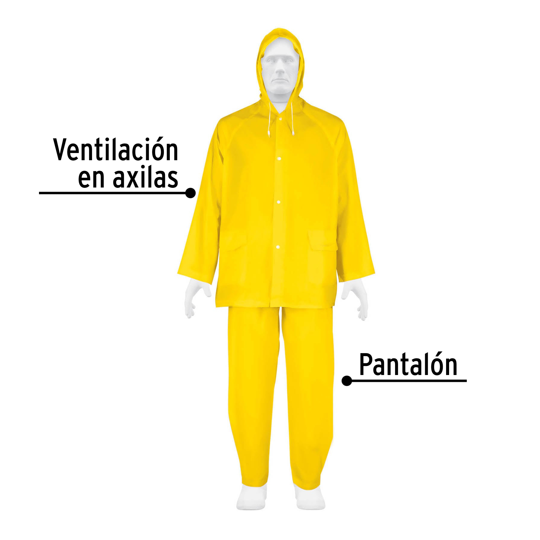 Conjunto Impermeable Ligero de PVC Talla Chico