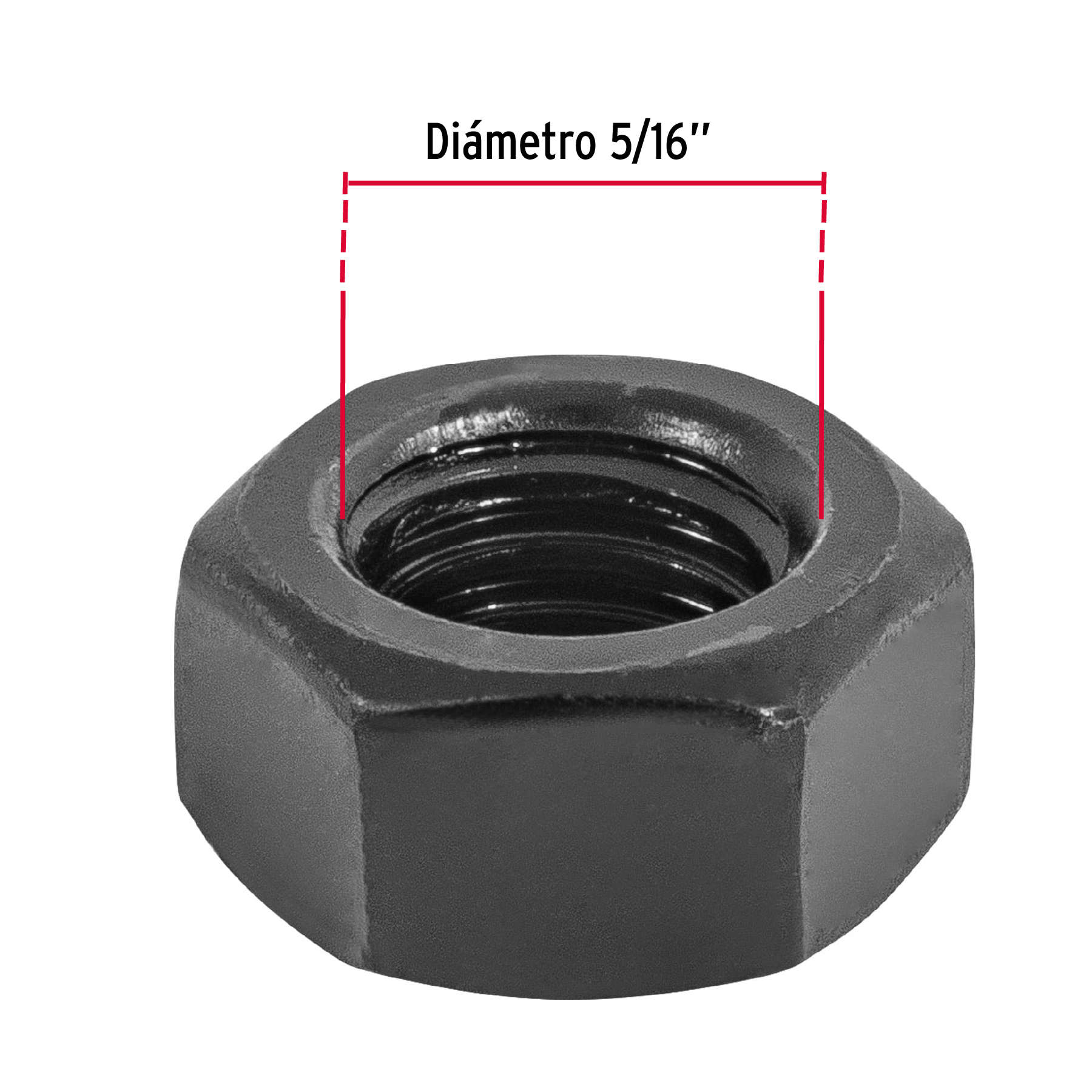 Tuerca hexagonal grado 5 de 5/16" bolsa 150 pzas