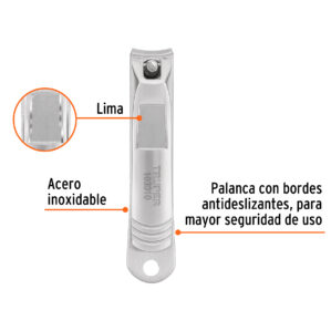 Corta uñas 3" acero inoxidable Truper