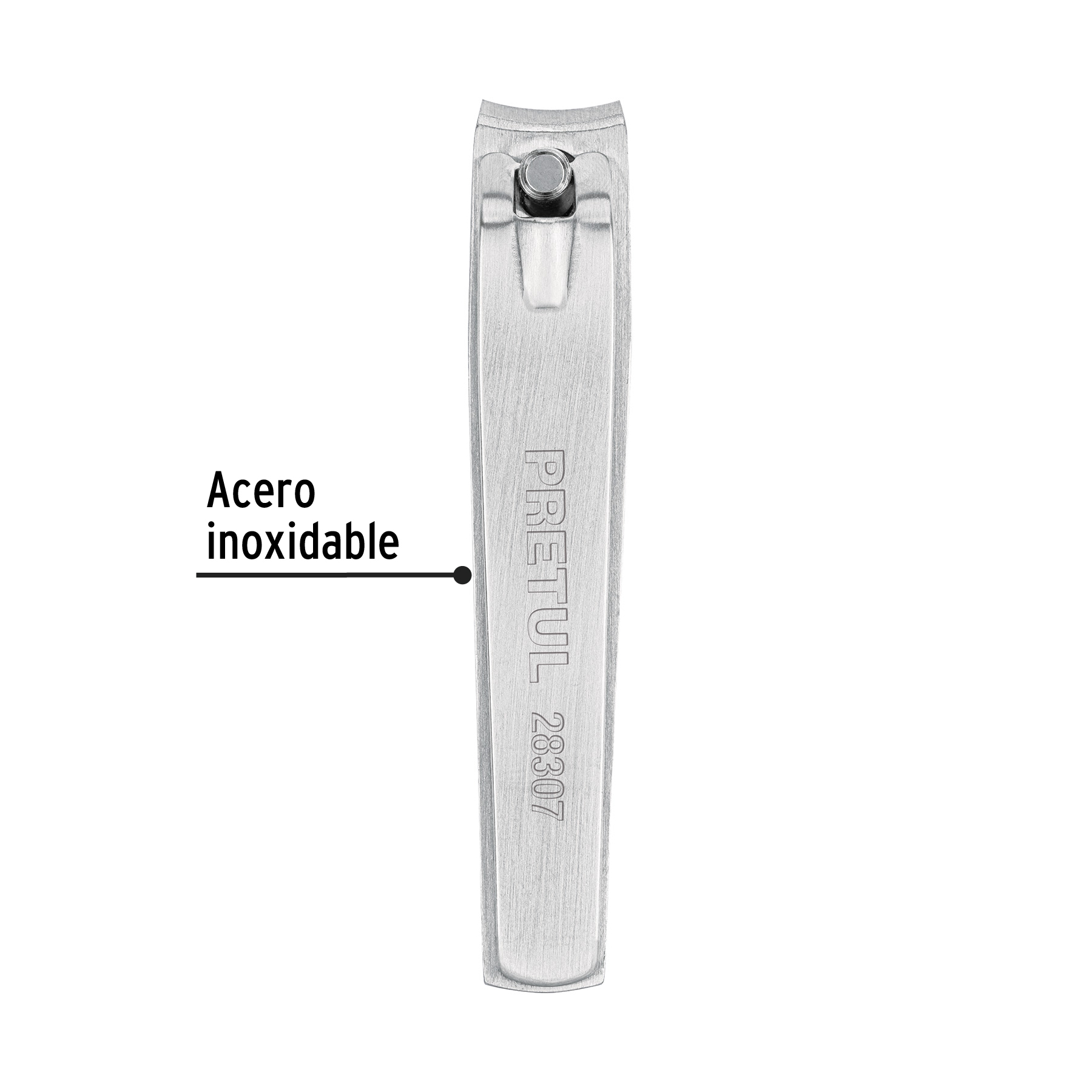 Corta uñas 3" acero inoxidable Pretul