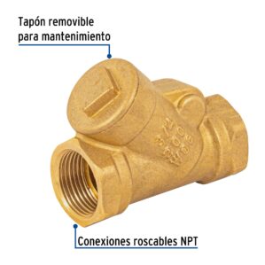 Valvula check Columpio de laton de 3/4"