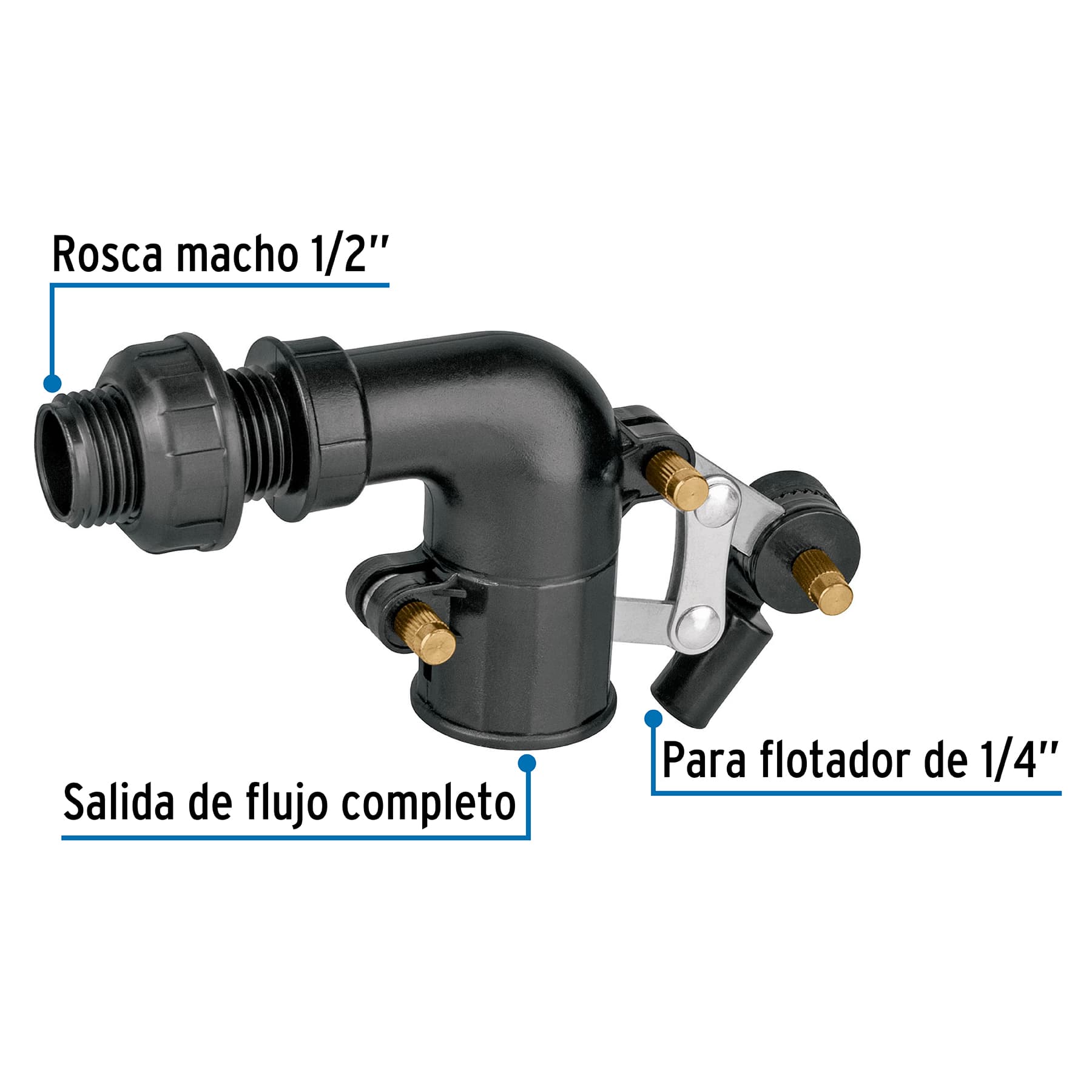 Valvula de flotador plastica para tinaco 1/2"