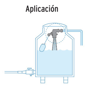 Valvula de flotador plastica para tinaco 3/4