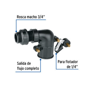 Valvula de flotador plastica para tinaco 3/4"