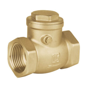 Valvula check horizontal de laton de 1"