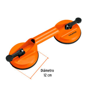 Ventosa de aluminio para vidrio 2 copas de succion