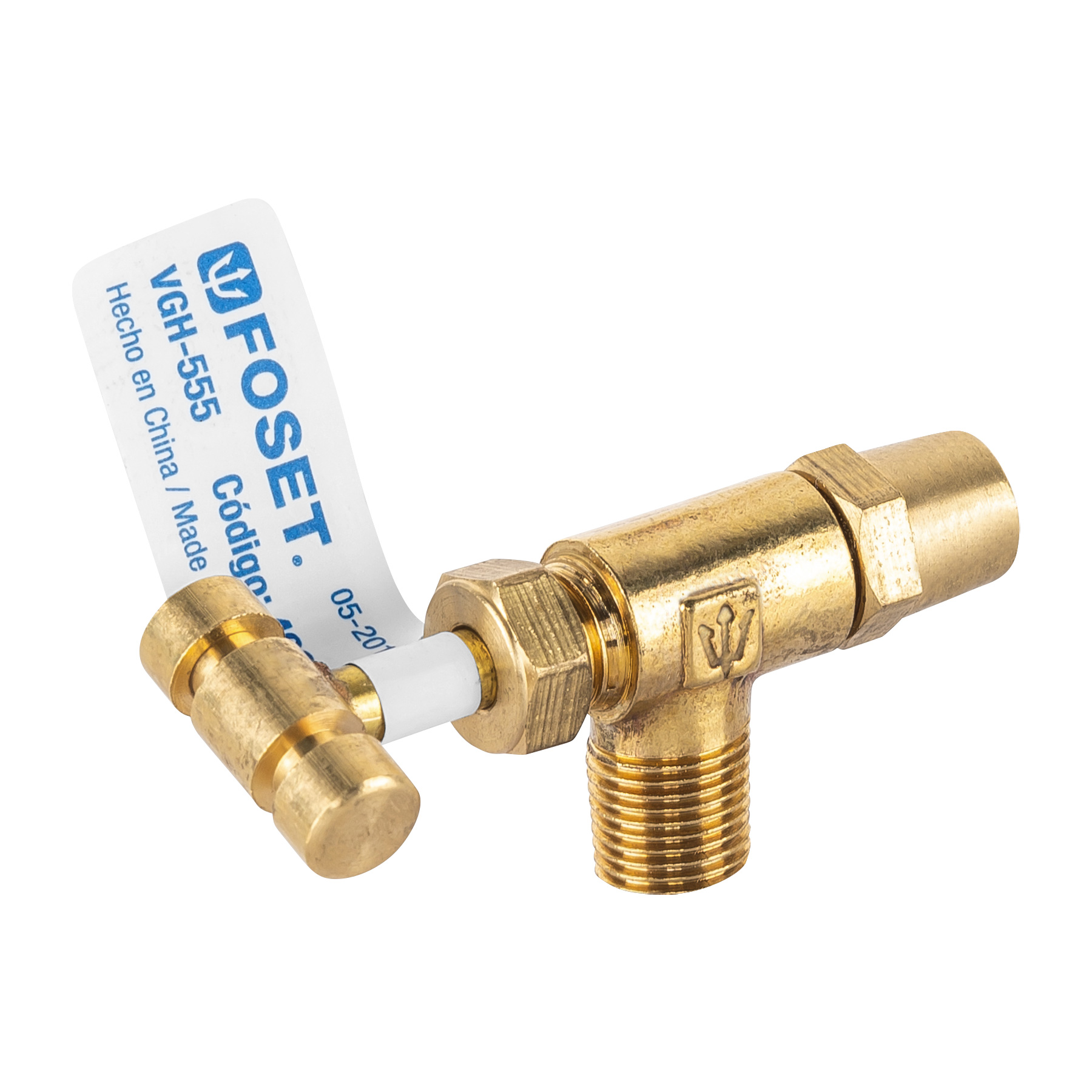 Valvula horizontal con maneral estufa 1/8" Baja presion Gas LP