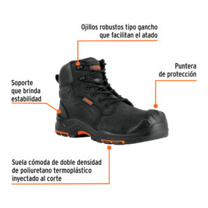 Zapato bota seguridad dielectrica con casquillo #26 Negro