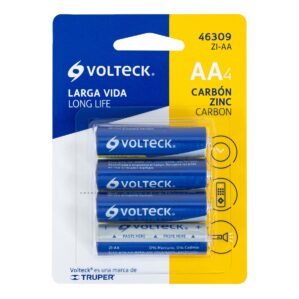 Paqute de 4 Pilas zinc-carbon tamaño AA volteck