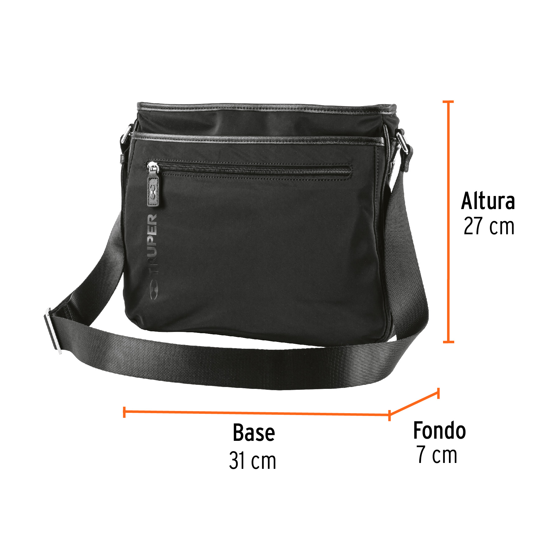 Bolso ejecutivo, 6 compartimentos, 12"